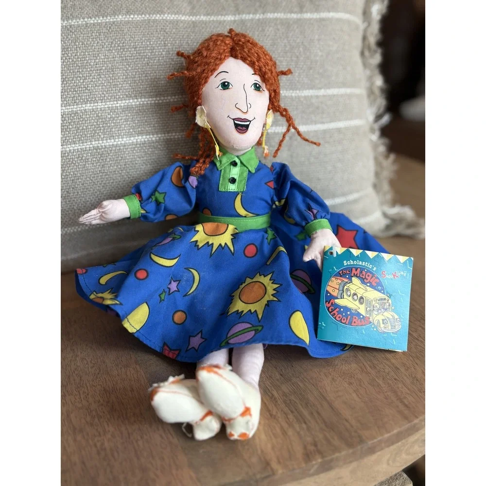 Scholastic Sidekicks Magic School Bus Ms Frizzle Plush Doll Space Dress Vintage